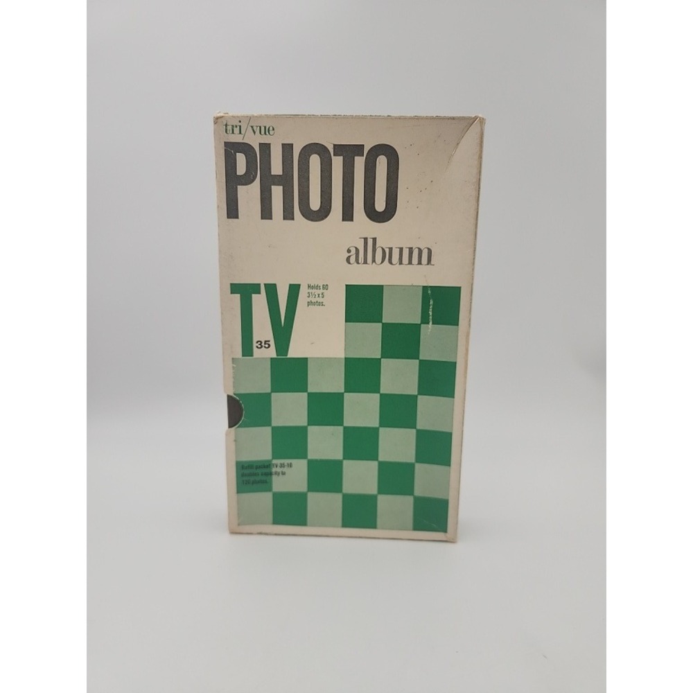Vintage Tri-Vue TV-35 Photo Album Faux Wood Grain Holds 60 3.5x5 Photos USA Made - Picture 2 of 10